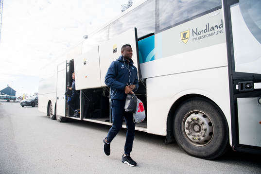 Leke James of Molde arrives