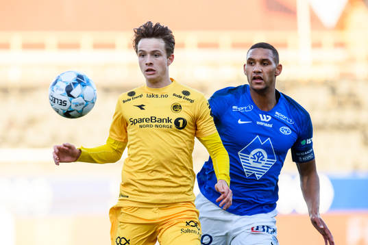 Håkon Evjen of Bodø/Glimt and Ruben Gabrielsen of Molde