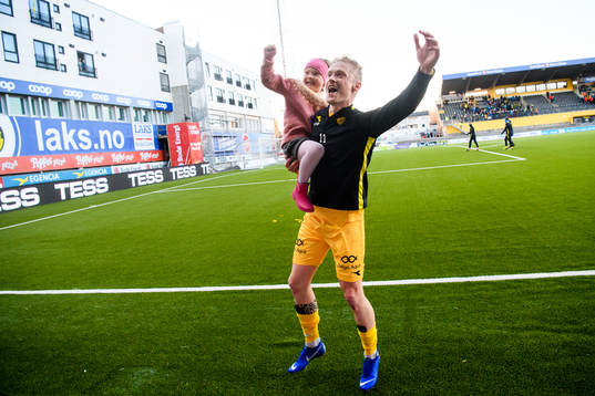 Jens Petter Hauge of Bodø/Glimt celebrates