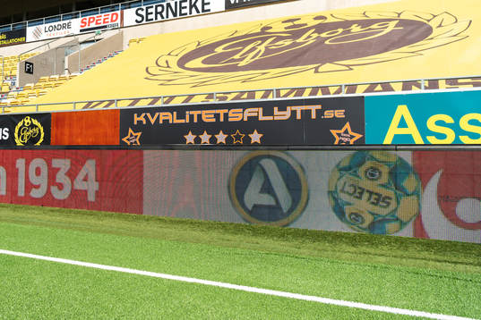 Allsvenskans logga på LED skärm