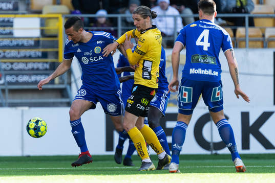 Sundsvalls Pol Moreno Sanchez och Elfsborgs Pawel Cibicki