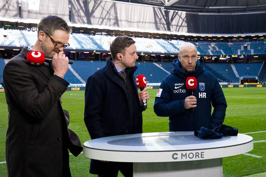 s tränare Rikard Norling, Cmores programledare Axel Pileby