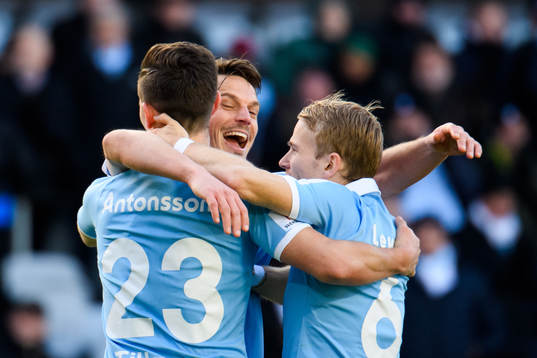 Malmö FFs Markus Rosenberg, Marcus Antonsson och Oscar