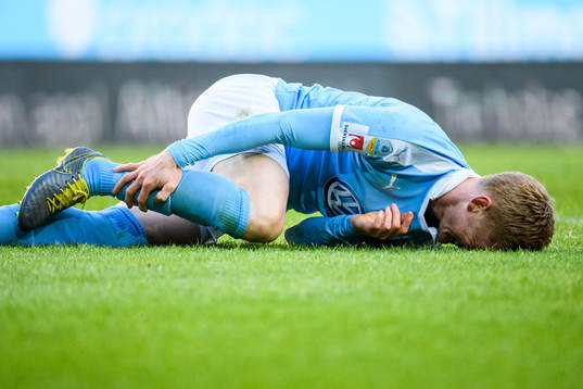 Malmö FFs Anders Christiansen har ont