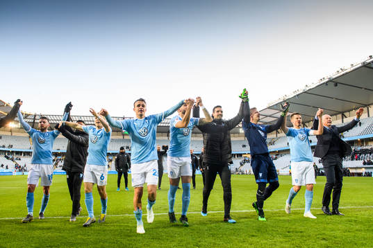 Malmö FFs spelare jublar