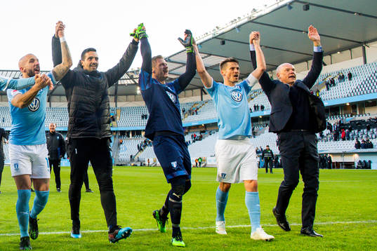 Guillermo Molins, målvakt Dusan Melicharek, Johan Dahlin,