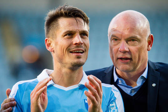Malmö FFs Markus Rosenberg och tränare Uwe Rösler