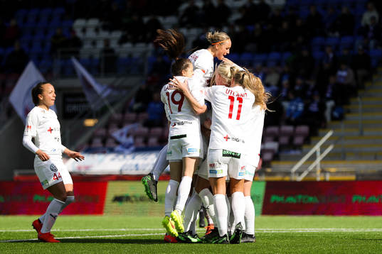 Rosengårds spelare jublar
