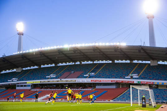 Generell vy över fotbollsmatchen i Superettan mellan