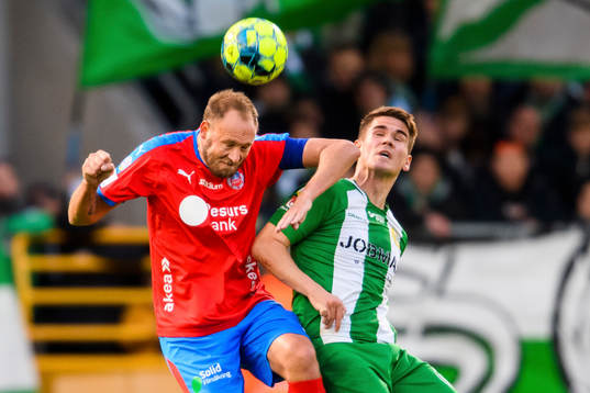 Helsingborgs Andreas Granqvist och Hammarbys Vidar Örn