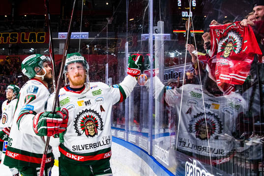 Frölundas Simon Hjalmarsson jublar