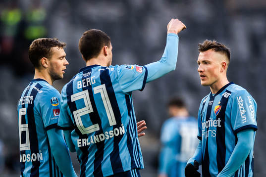 Djurgårdens Jesper Karlström, Fredrik Ulvestad och Erik