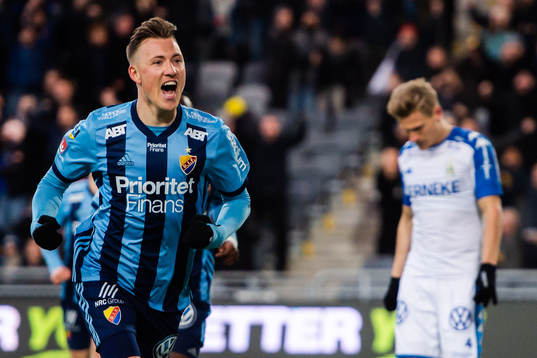 Djurgårdens Fredrik Ulvestad jublar