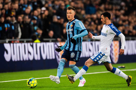 Djurgårdens Fredrik Ulvestad och IFK Göteborgs Giorgi