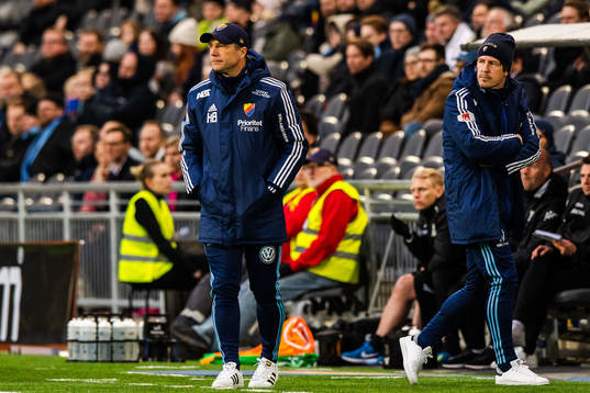 Djurgårdens tränare Kim Bergstrand och tränare Thomas