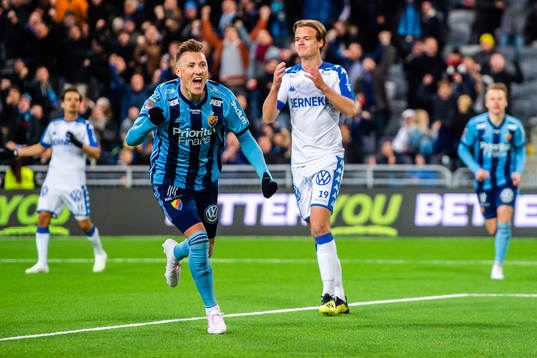Djurgårdens Fredrik Ulvestad jublar
