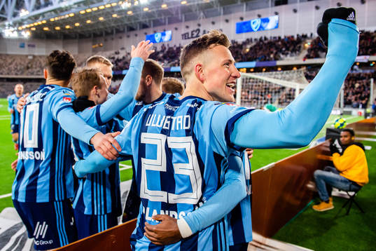 Djurgårdens Fredrik Ulvestad jublar
