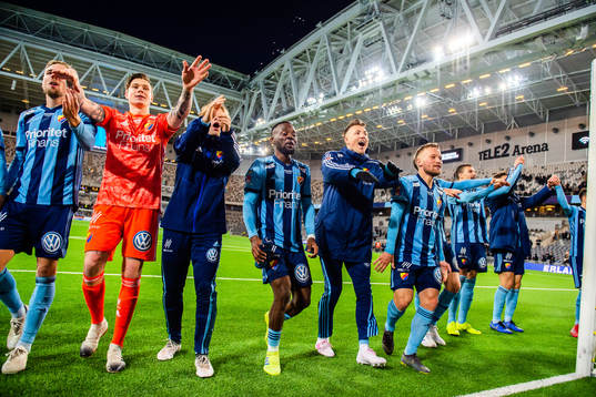 Djurgårdens spelare jublar