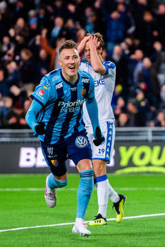 Djurgårdens Fredrik Ulvestad jublar