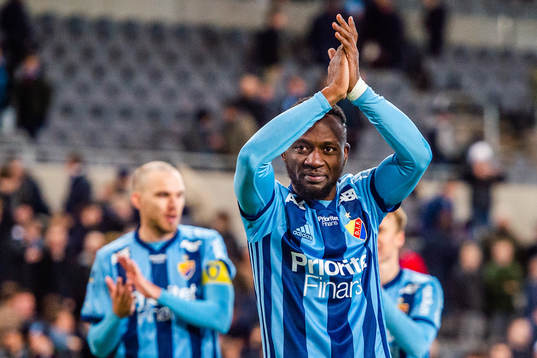 Djurgårdens Mohamed Buya Turay jublar