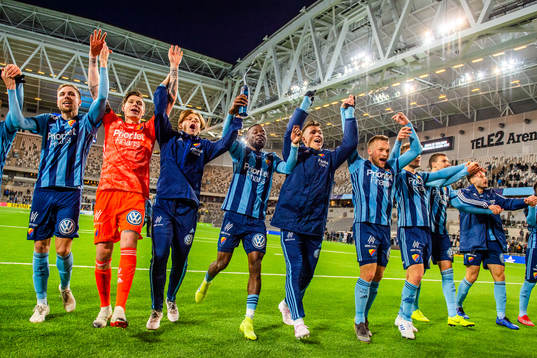 Djurgårdens spelare jublar