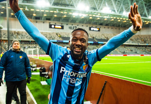 Djurgårdens Mohamed Buya Turay jublar