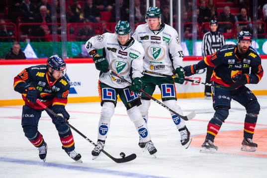 Djurgårdens Sebastian Strandberg och Dick Axelsson