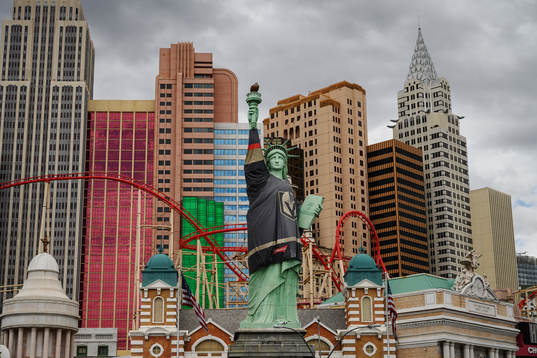 A Vegas Golden Knights jersey is seen