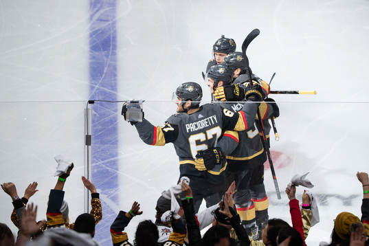 Max Pacioretty, William Karlsson and Brayden McNabb of