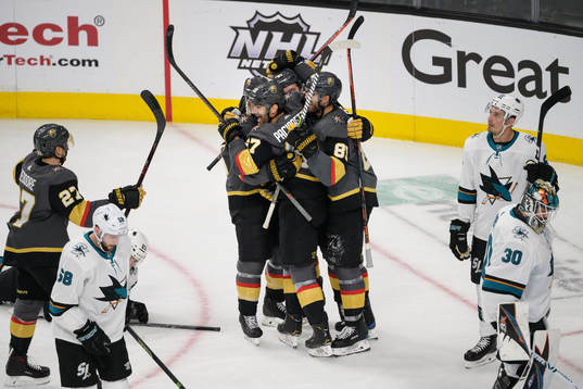 Max Pacioretty of Vegas Golden Knights celebrate with