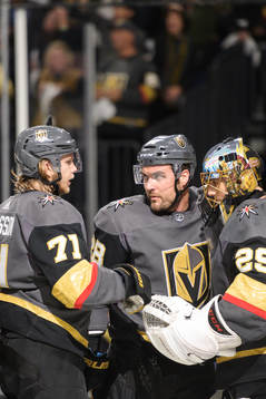 William Karlsson, William Carrier and Marc-Andre Fleury of