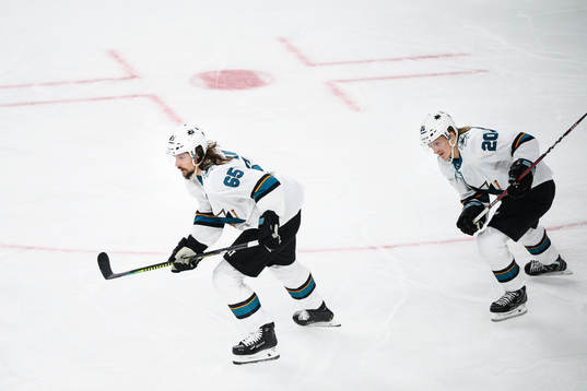 Erik Karlsson and Marcus Sörensen of San Jose Sharks