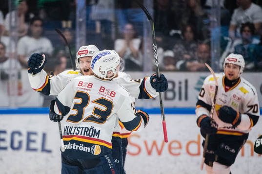 Djurgårdens Sebastian Strandberg  jublar