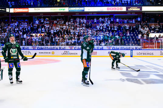 Färjestads Johan Ivarsson, Alexander Johansson och Gustav