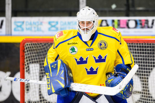 Goalkeeper Jhonas Enroth of Sweden