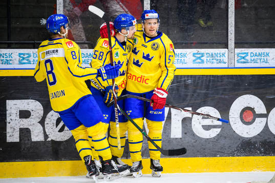 Anton Wedin of Sweden celebrates