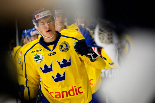 Emil Sylvegård of Sweden celebrates