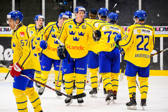 Emil Sylvegård of Sweden celebrates
