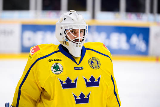 Goalkeeper Jhonas Enroth of Sweden