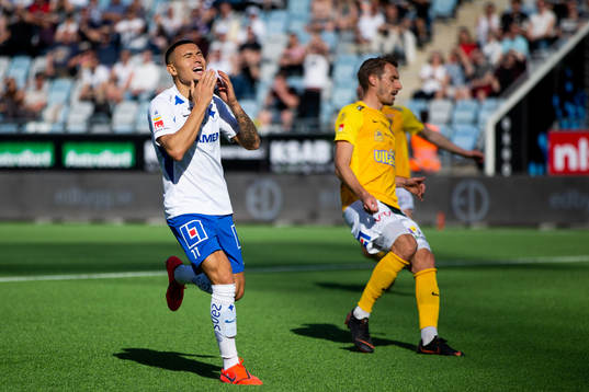 IFK Norrköpings Jordan Larsson deppar