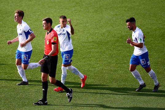 IFK Norrköpings Jordan Larsson jublar