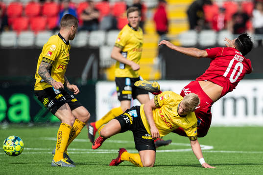 Elfsborgs Simon Strand och Östersunds Hosam Aiesh