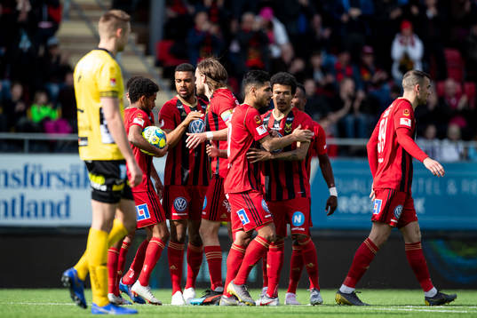 Östersunds spelare jublar