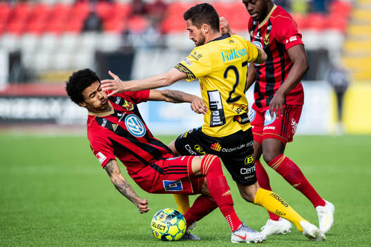 Östersunds Jerell Anthony Sellars och Elfsborgs Frederik