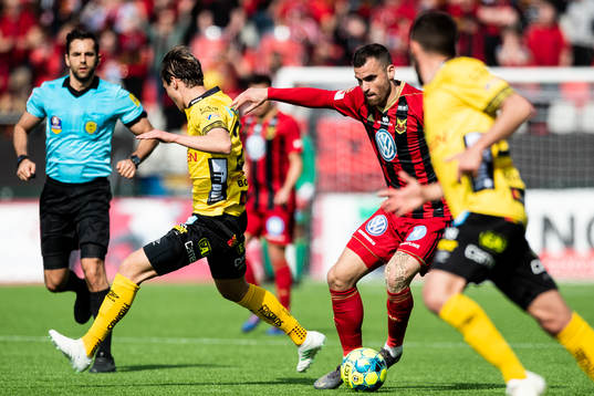Östersunds Dino Islamovic och Elfsborgs Jonathan Levi