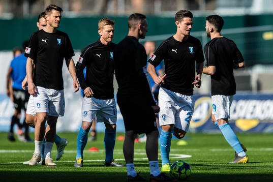 Malmö FFs Markus Rosenberg, Anders Christiansen och Marcus