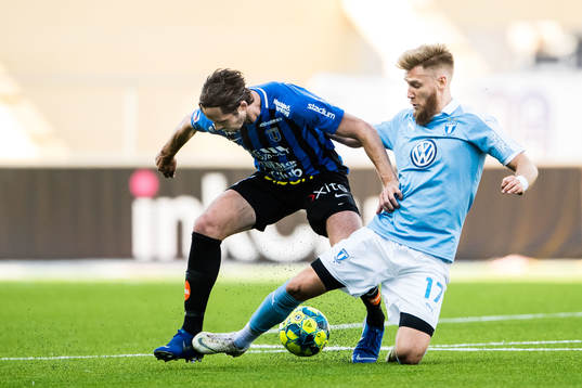 Sirius Philip Haglund och Malmö FFs Rasmus Bengtsson