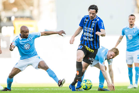 Malmö FFs Fouad Bachirou och Anders Christiansen