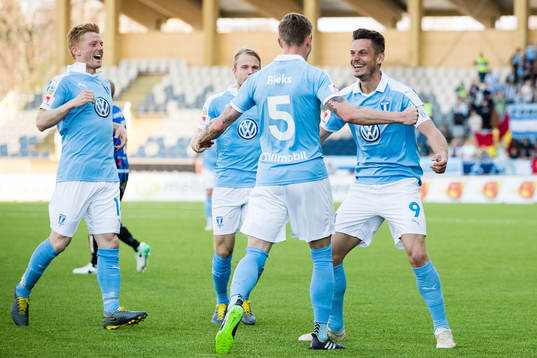 Malmö FFs Anders Christiansen, Oscar Lewicki och Markus