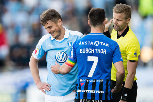 Malmö FFs Markus Rosenberg, Sirius Niklas Busch Thor och
